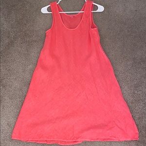 Lilly Pulitzer Coral Sleeveless Linen Dress